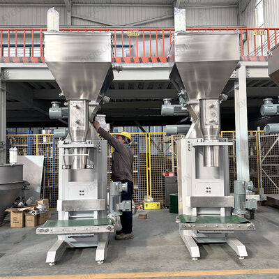 304 Stainless Steel Fully Automatic Packing Machine with PLC Control System for 5-50kg Powder Packaging