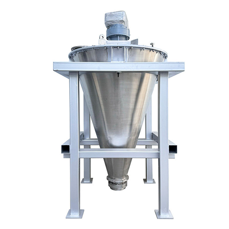 Stainless Steel Double Helix Conical Mixer , Dry Powder Conical Mixer