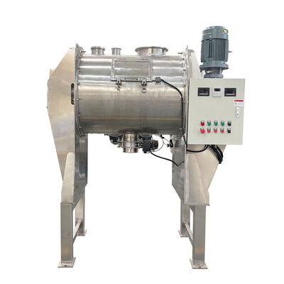 Плужный смеситель из нержавеющей стали с системой управления ПЛК и пневматическим разгрузочным устройством для промышленного смешивания